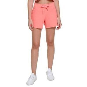 Calvin Klein Women S Ribbed Waistband Shorts‎ Orange Size X-Large